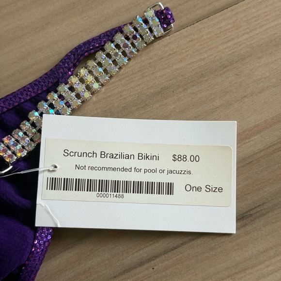 Suits You Purple Bikini with Rhinestone Straps - Picture 7 of 7
